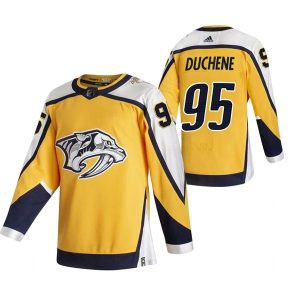 Nashville Predators Trikot Matt Duchene 95 2022 Reverse Retro Gelb Authentic